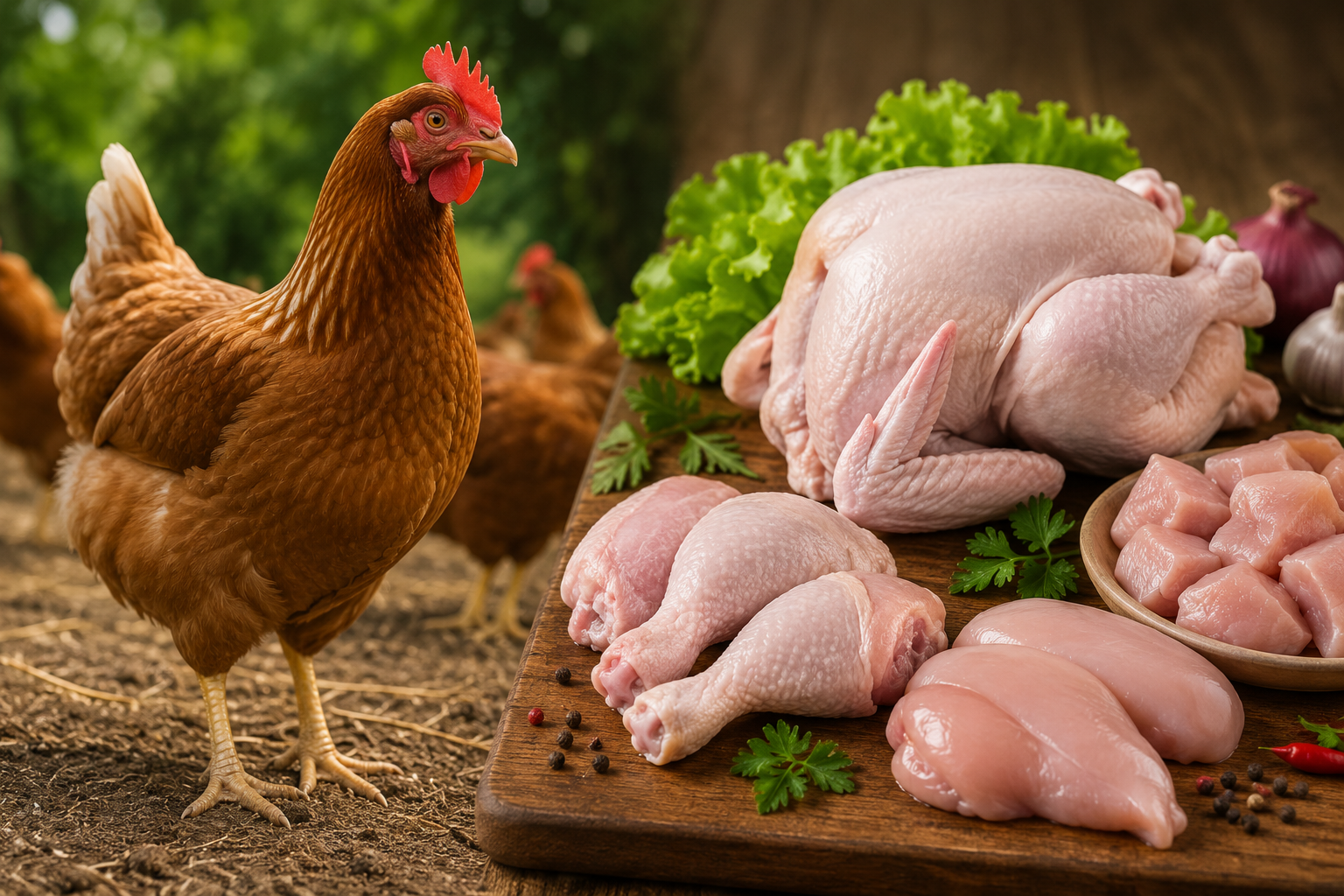 Deshi Chicken – দেশি মুরগি / মোরগ 1kg