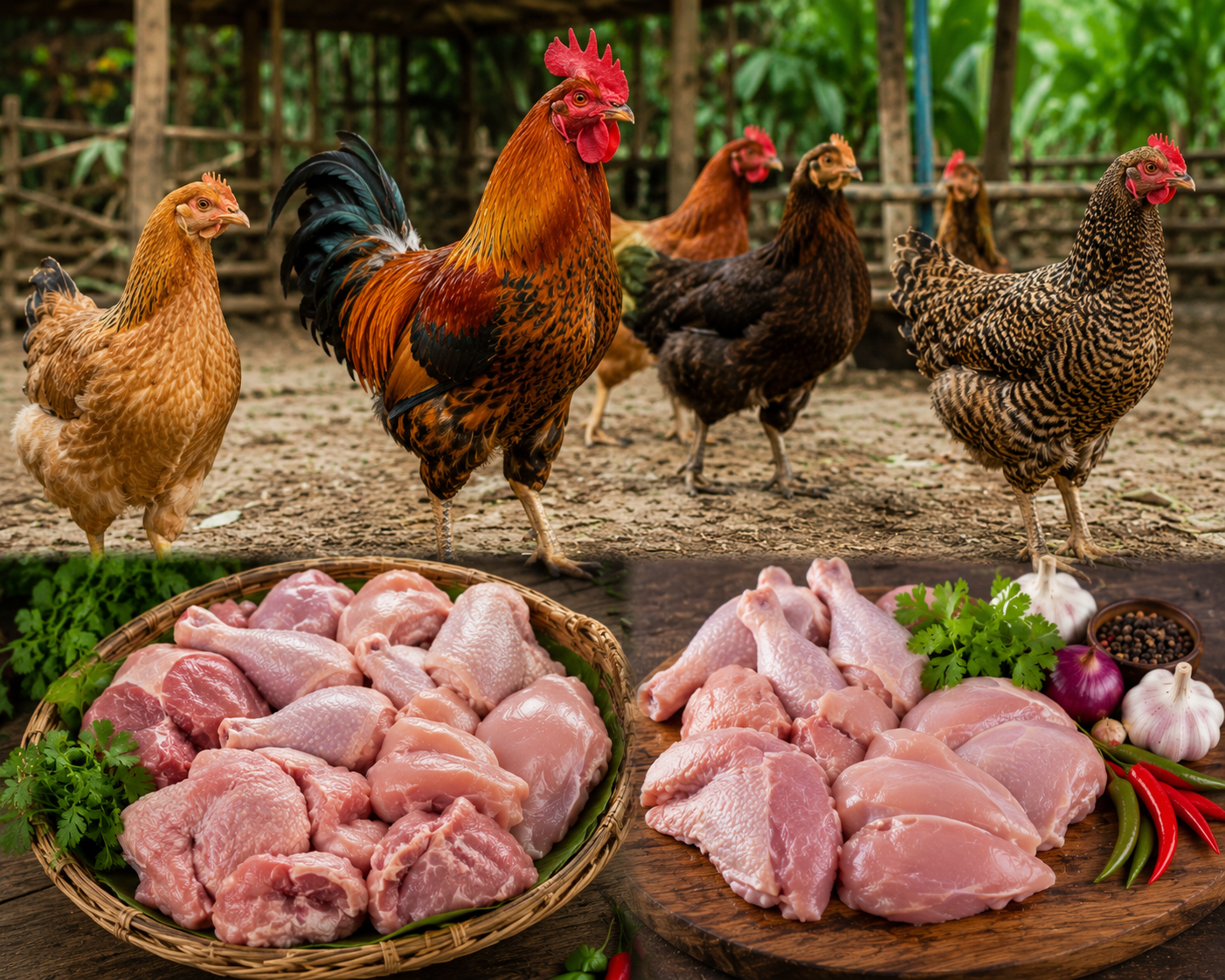 Deshi Chicken – দেশি মুরগি / মোরগ 1kg